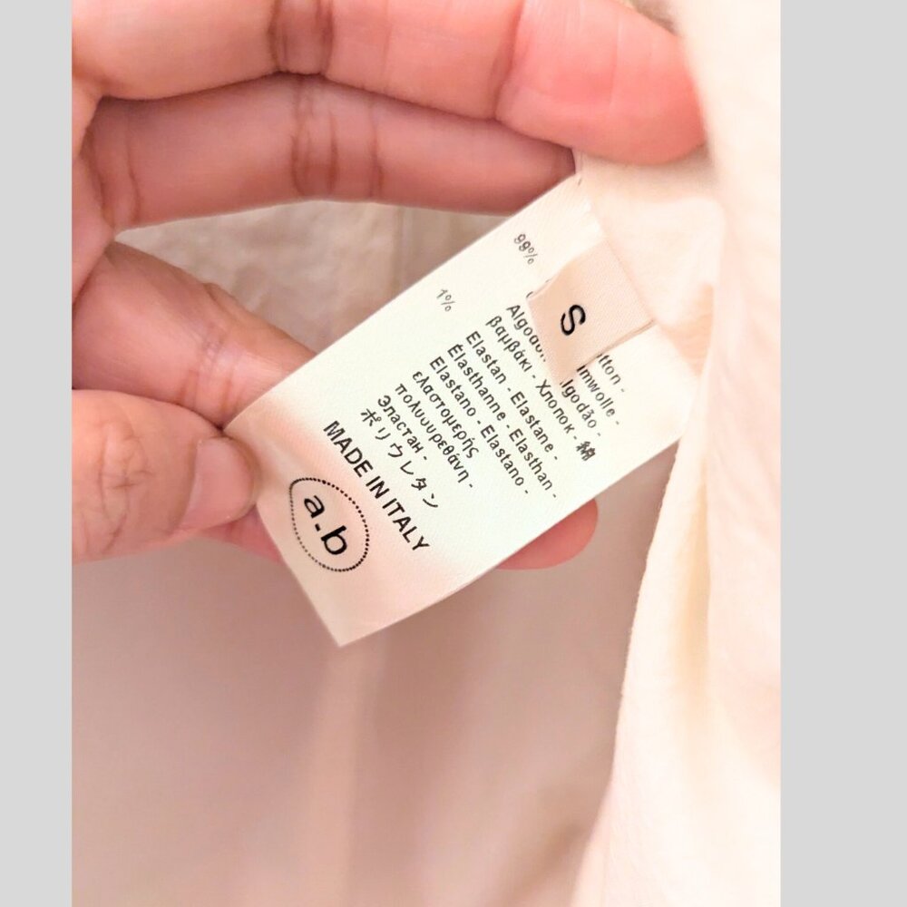 Apuntob Round Collar Cotton Corduroy Jacket in Milk (Lait), Size Small - Picture 5 of 9